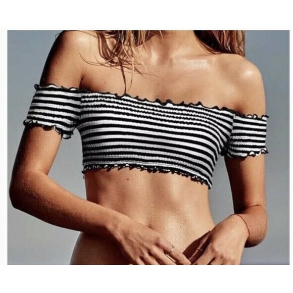 PINK Victoria's Secret Other - PINK VS Smocked Off The Shoulder Bikini Top